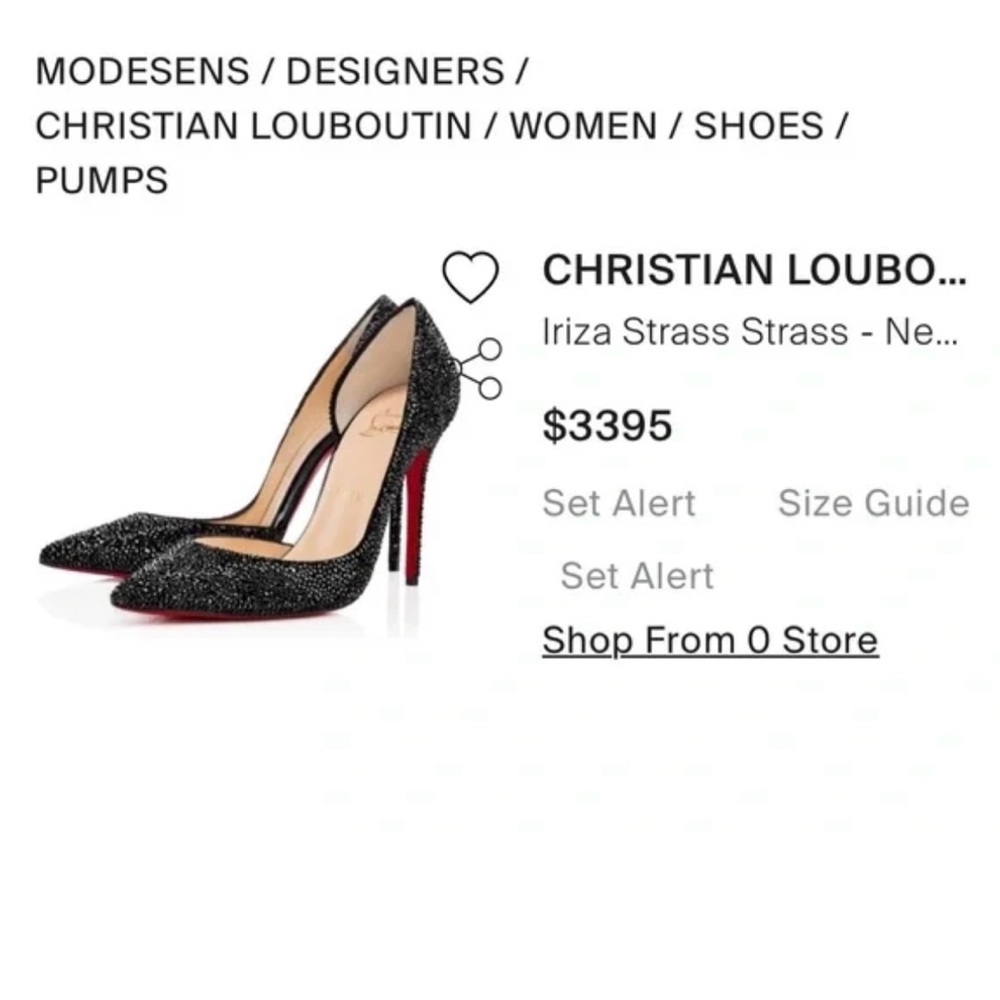 Christian Louboutin Black Glitter Heels - Picture 10 of 10